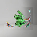 Fiber Pigtail Set, 12 - colors, E2000/APC, 2M, 0.9mm, LSZH - BRAYTIMES